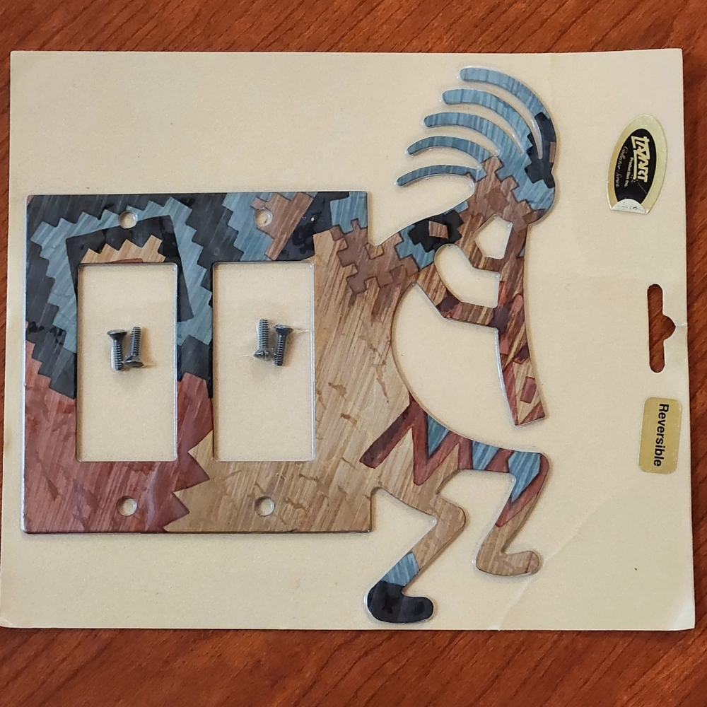 Lazart Collector Series Kokopelli Reversible Light Switch Cover NOS